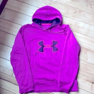 Neon purple under armor coldwear hoodie